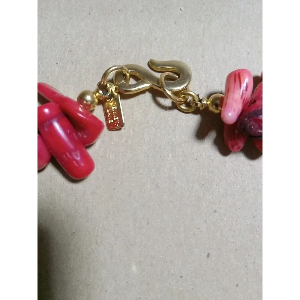Kenneth Lane Design Vintage Red Coral‎ Natural Varied Size Stones 15